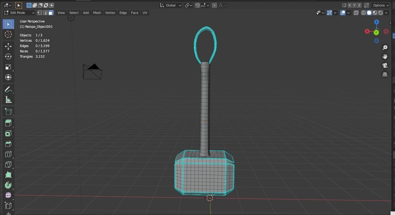 Thor Hammer Free low-poly 3D model_3