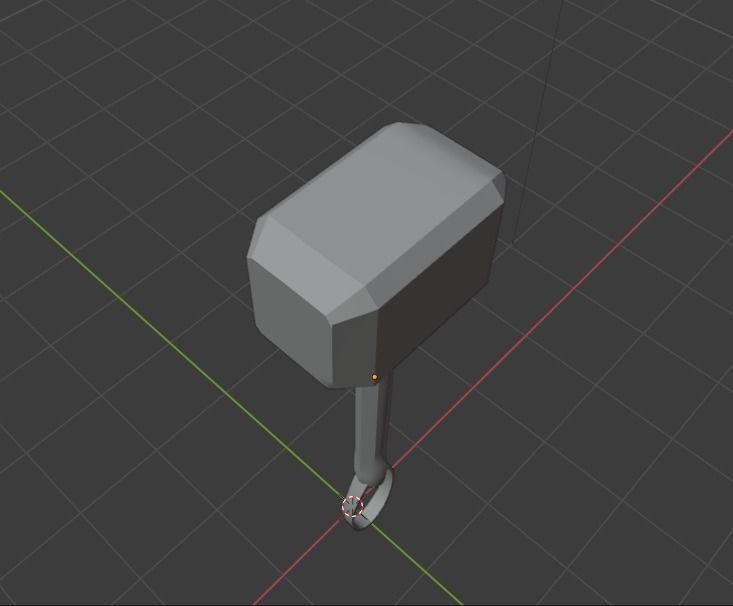 Thor Hammer Free low-poly 3D model_1