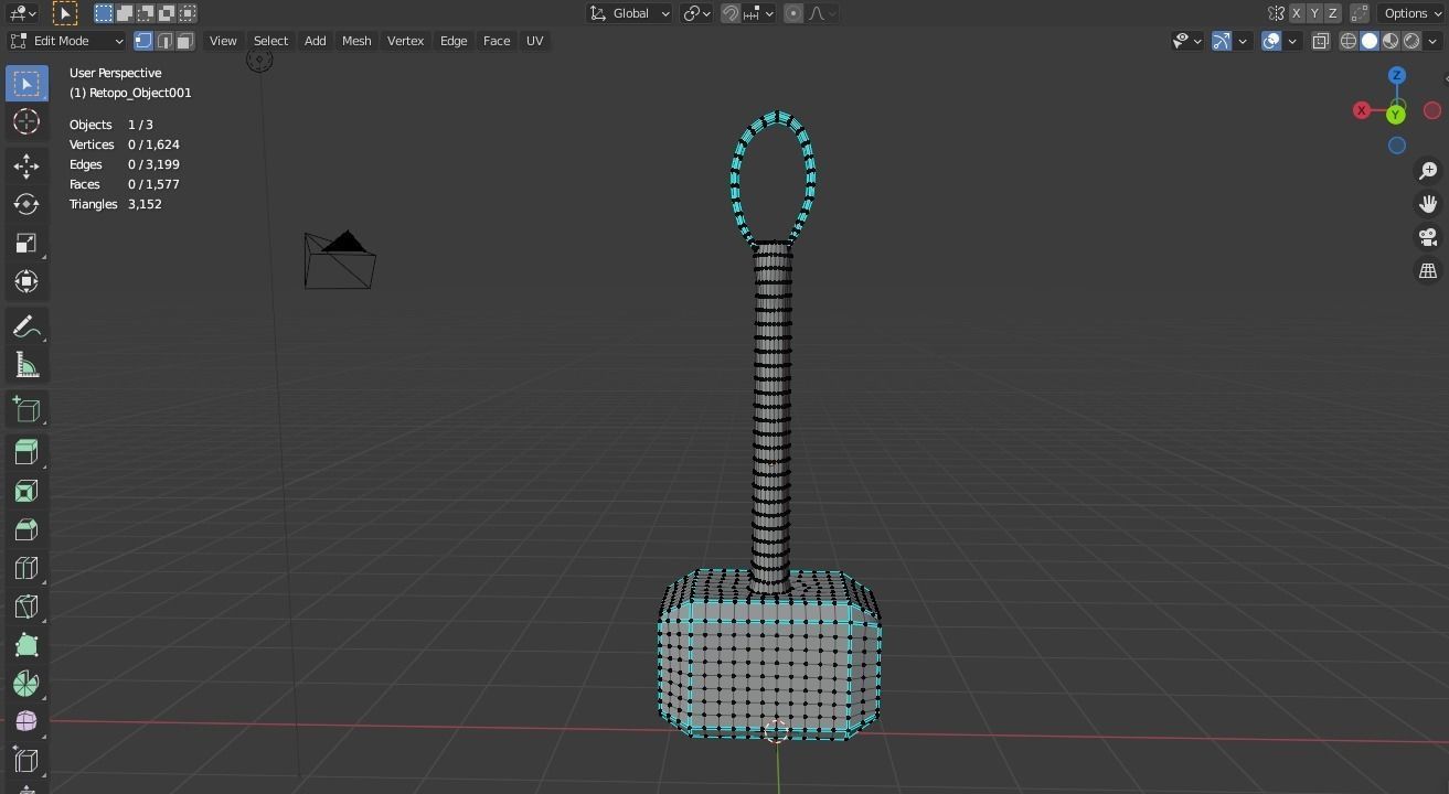 Thor Hammer Free low-poly 3D model_11