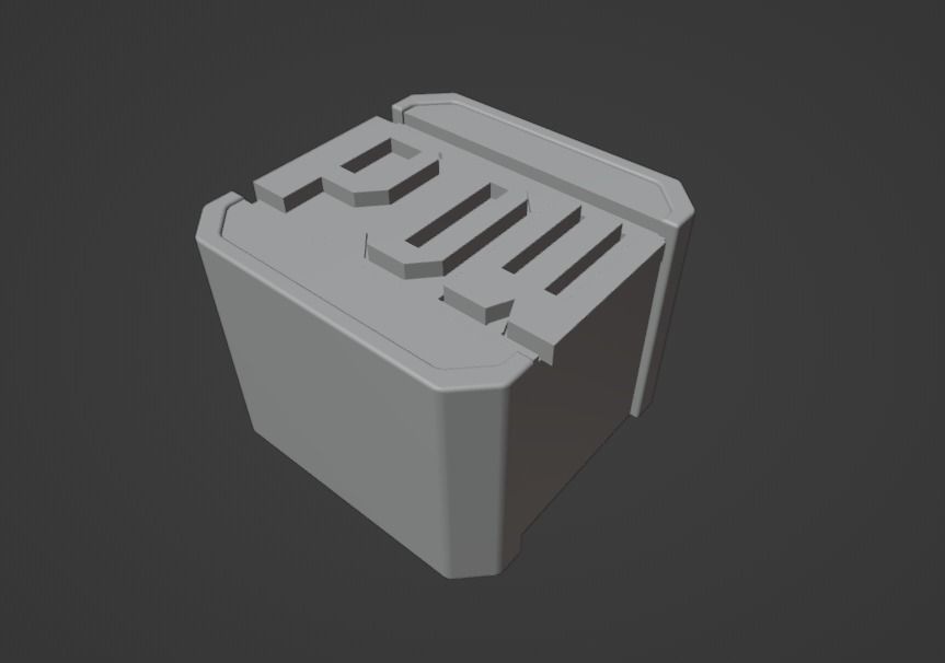 Mario Pow Keycap 3D print model_2