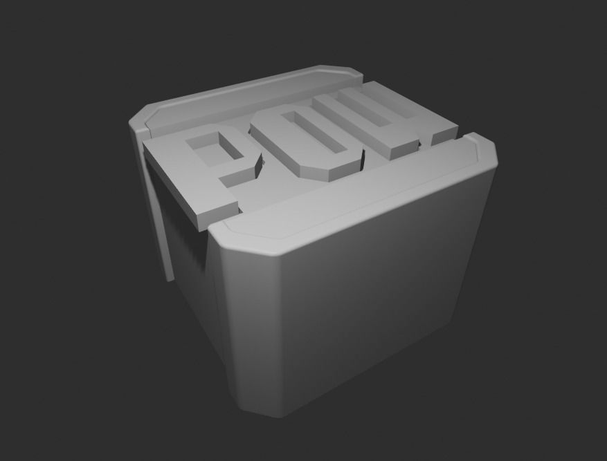 Mario Pow Keycap 3D print model_3