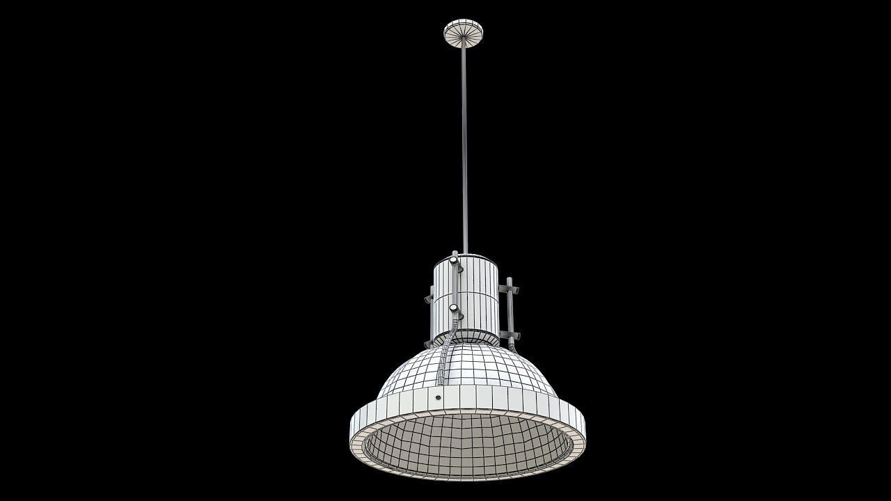 industrial hanging lamp 3D model_7