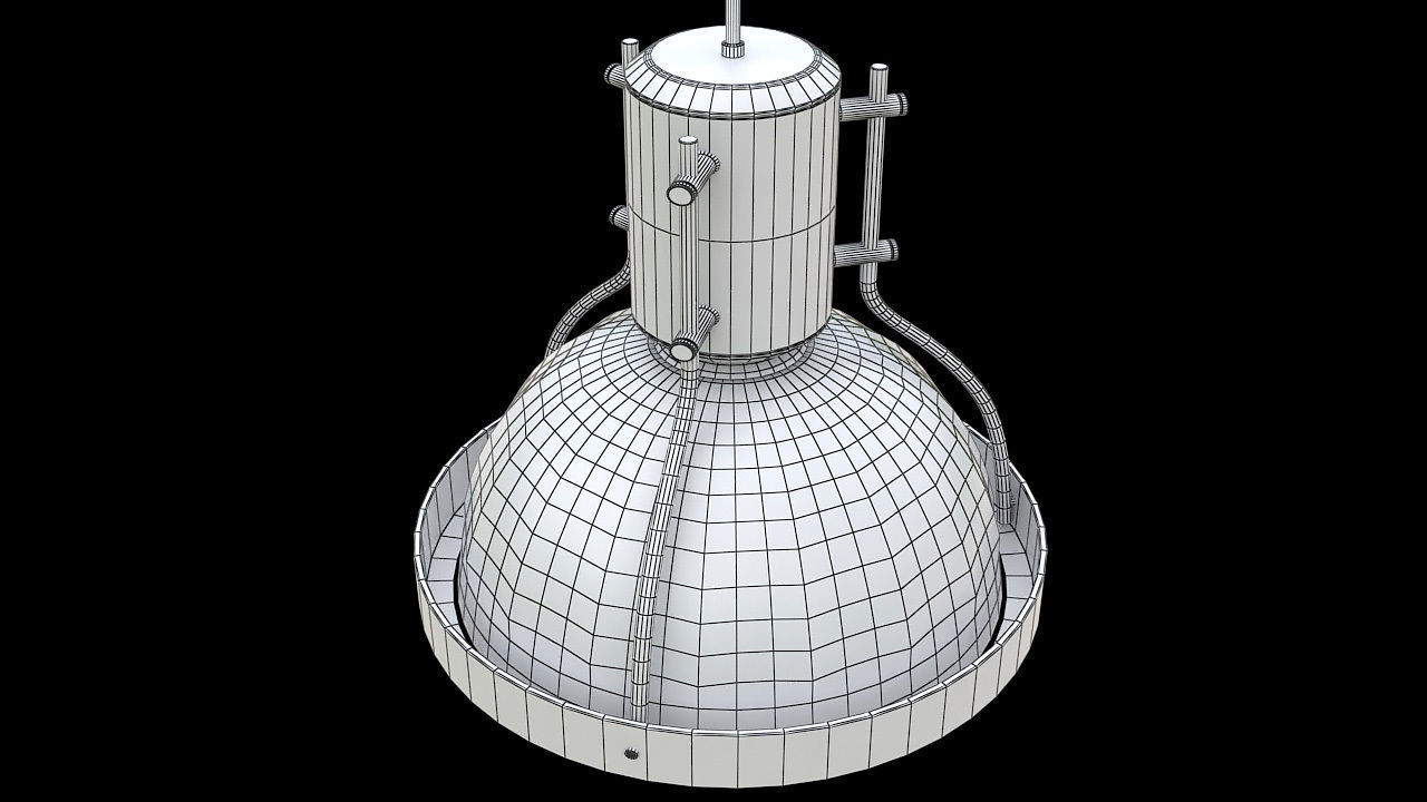 industrial hanging lamp 3D model_5