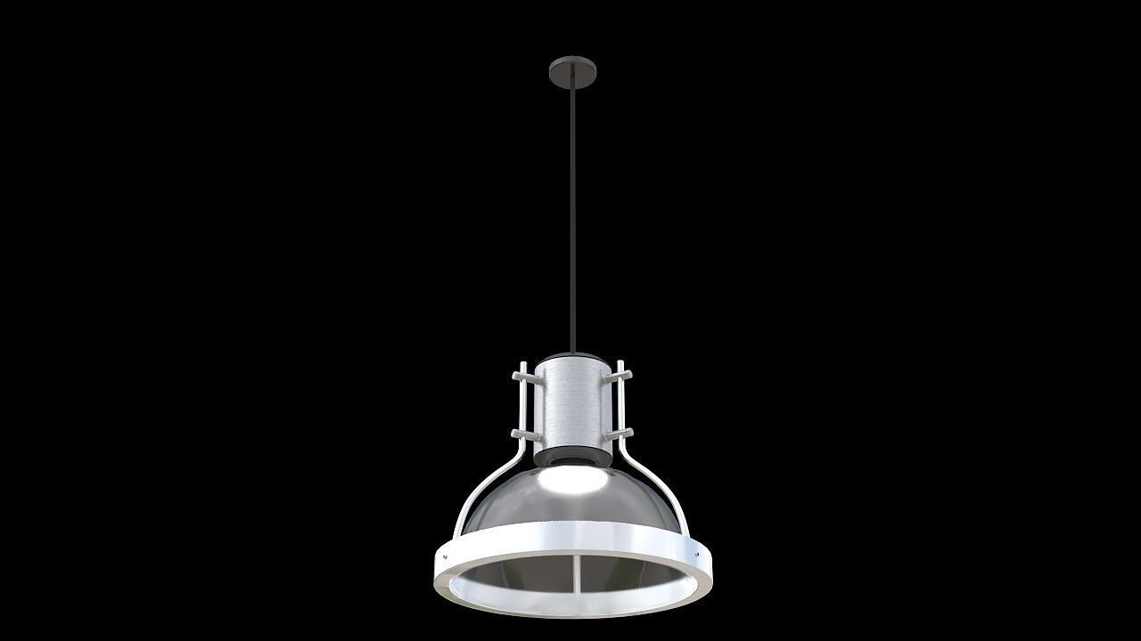industrial hanging lamp 3D model_2