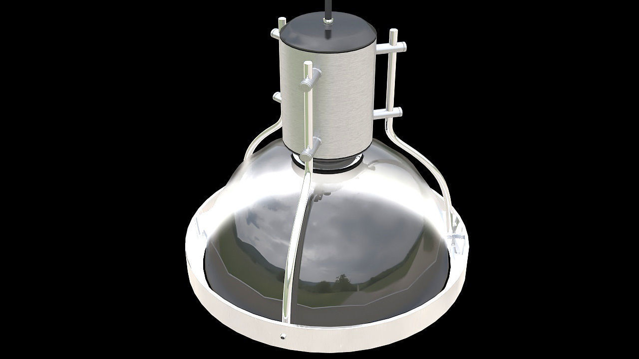 industrial hanging lamp 3D model_4