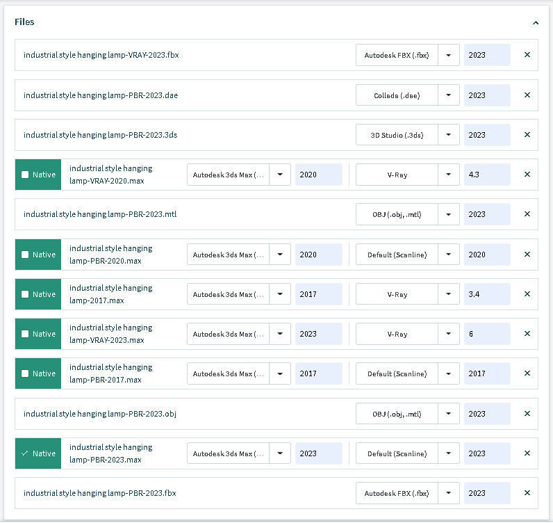industrial style hanging lamp 3D model_12