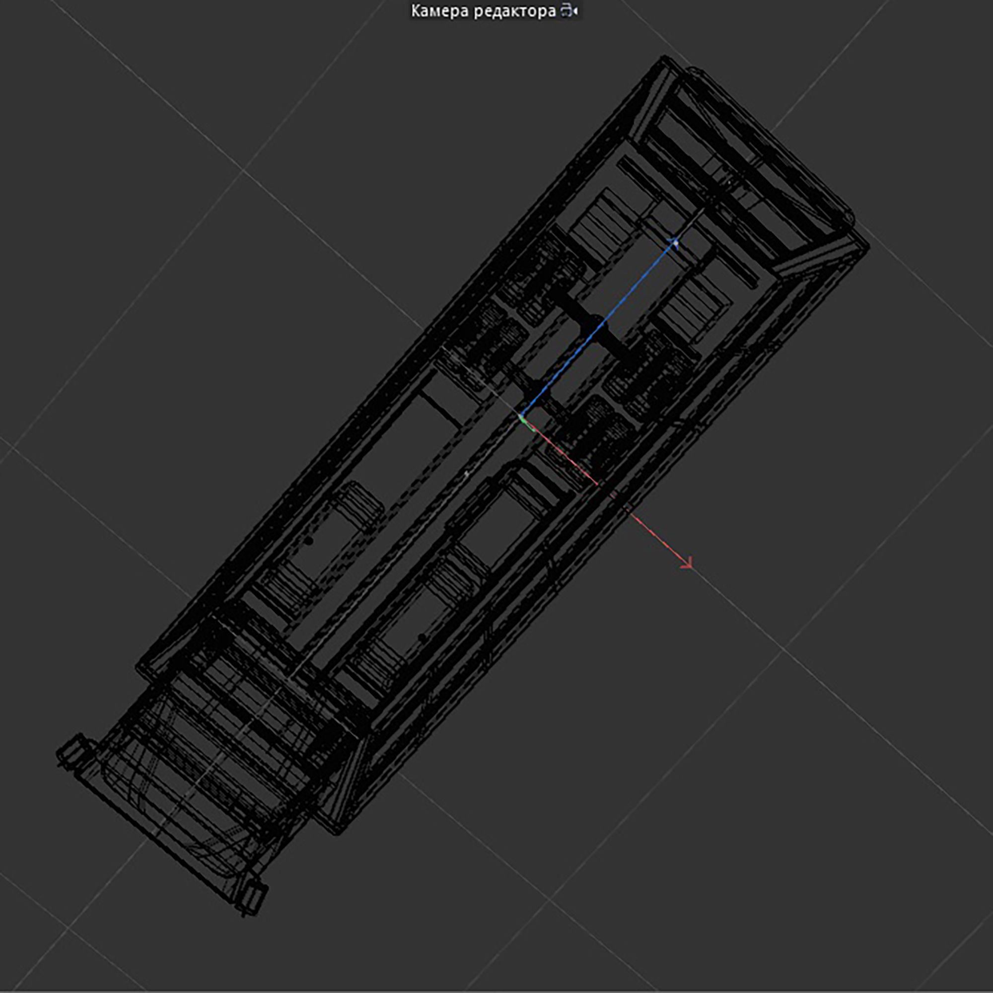 cattle truck Low-poly 3D model_12
