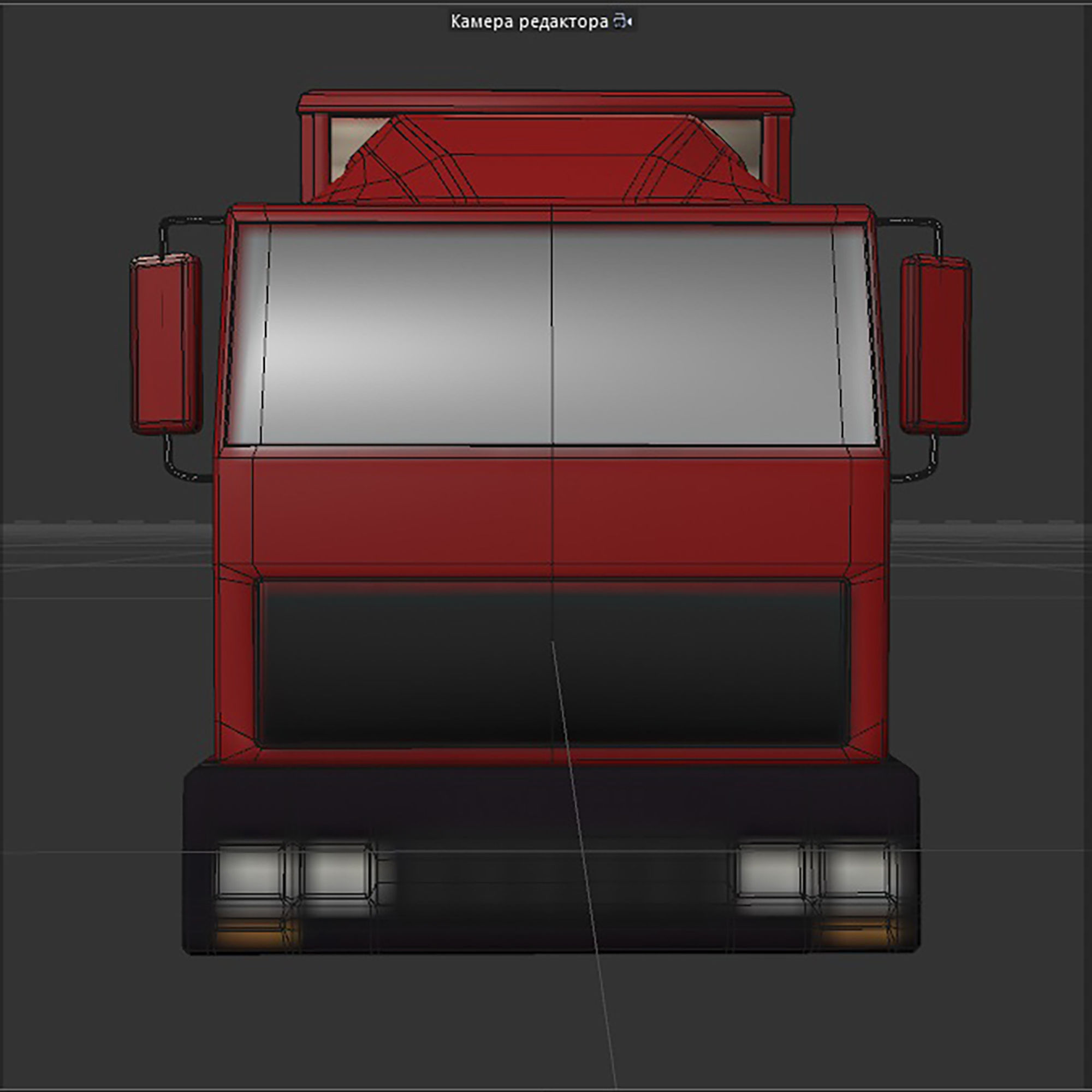 cattle truck Low-poly 3D model_10