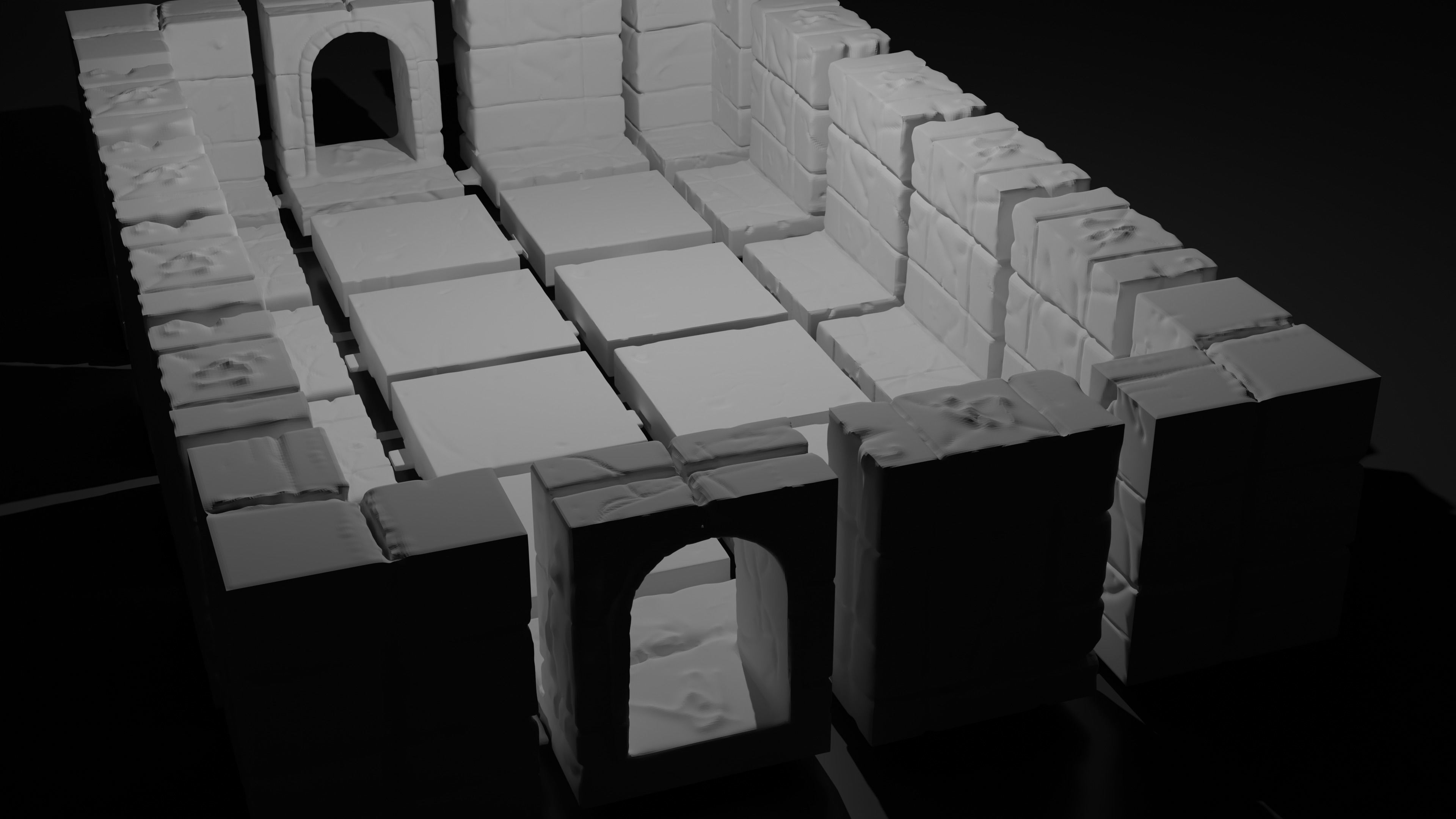 Printable Modular Dungeon battle map 3D model 3D printable | CGTrader