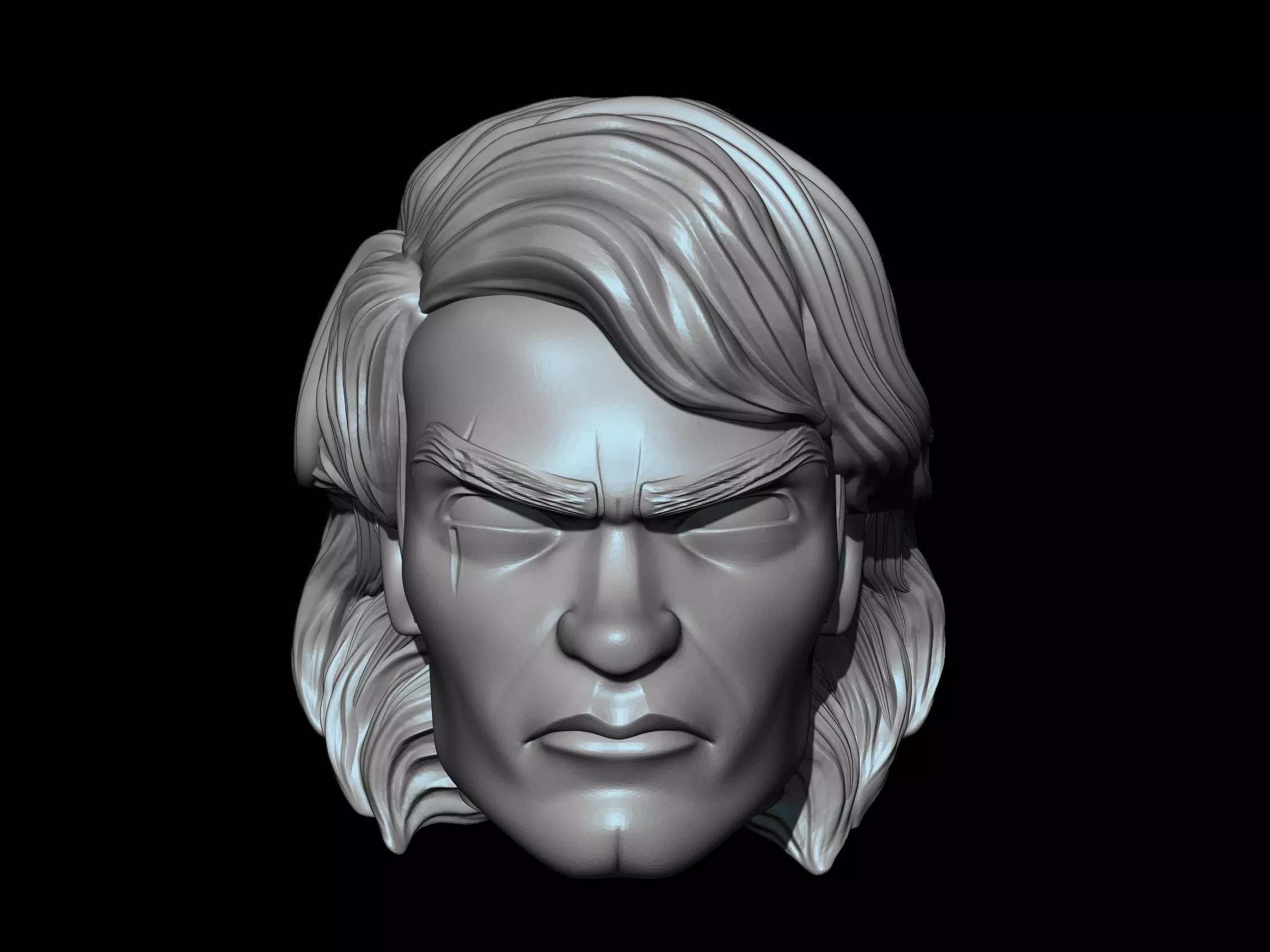 Anakin Long Hair Skywalker clonewars 3D print model_0