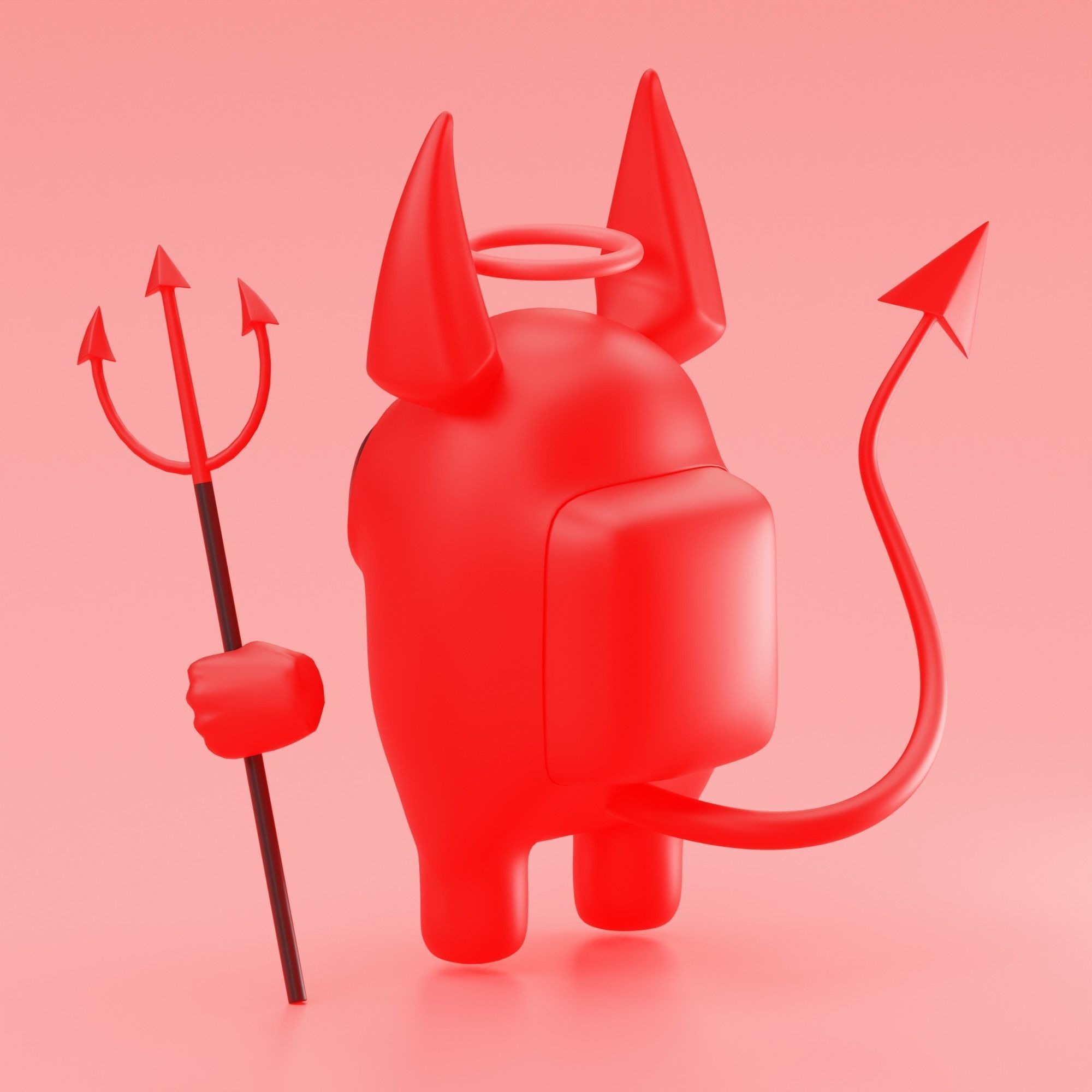 Amongus devil 3D model 3D model_2