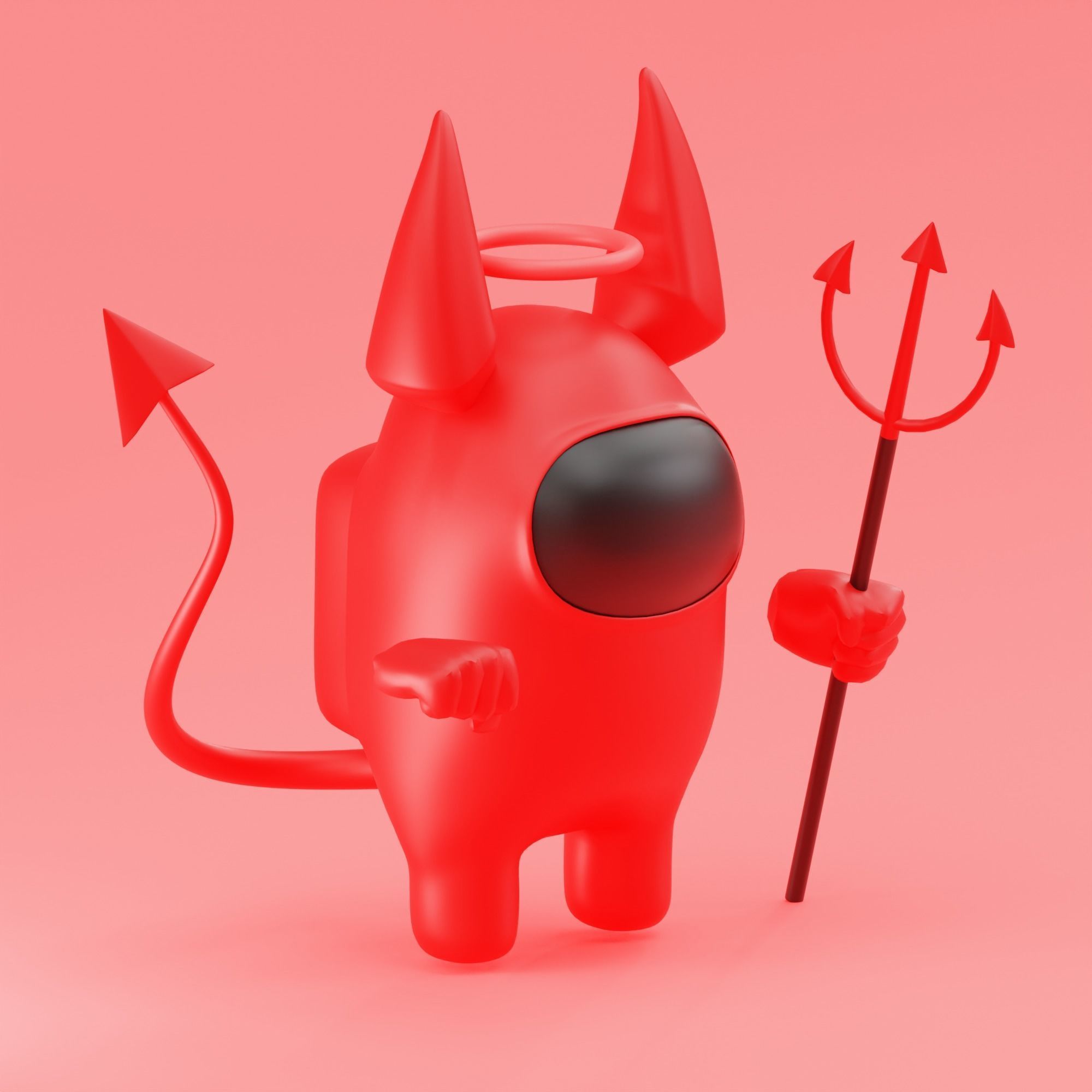 Amongus devil 3D model 3D model_1