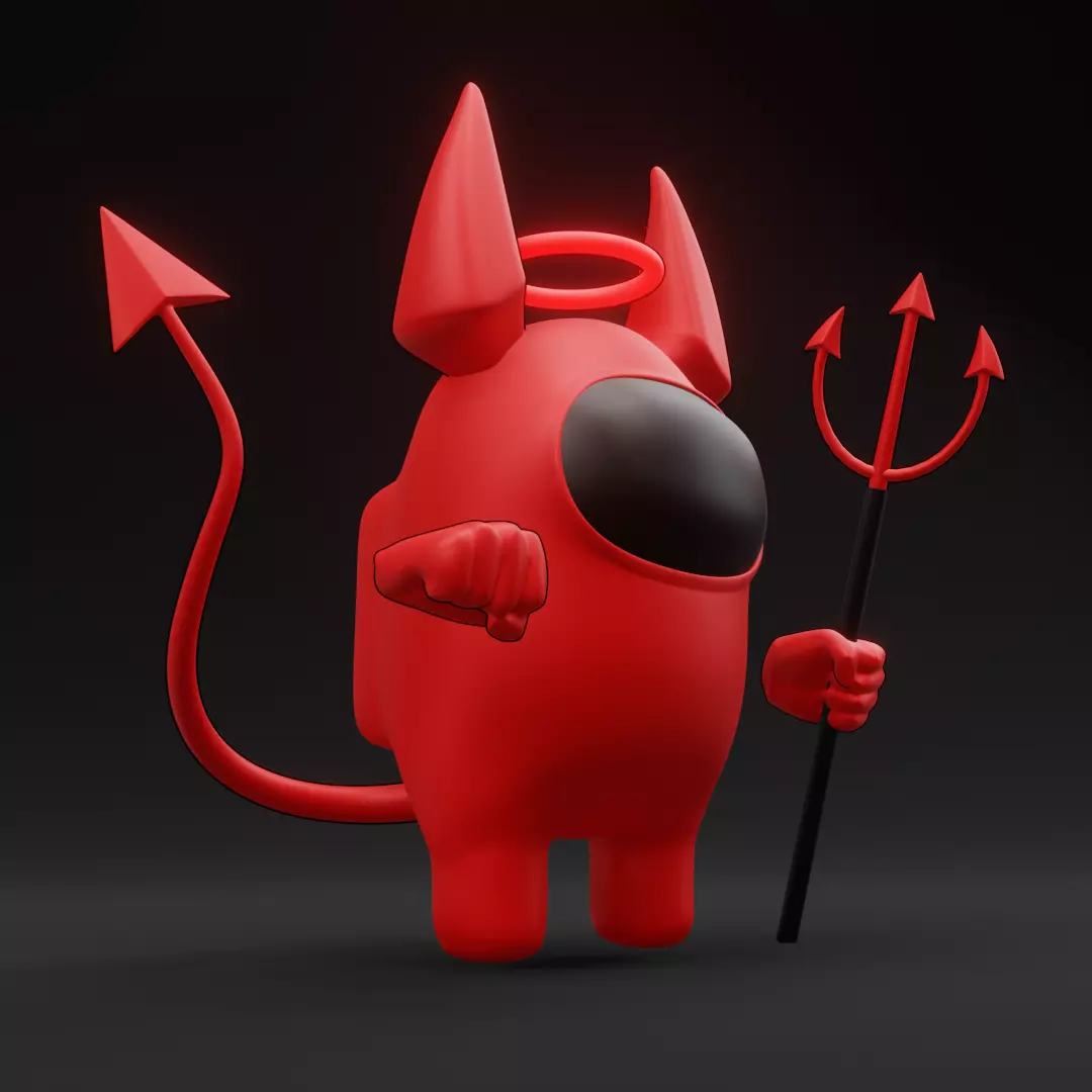 Amongus devil 3D model 3D model_0