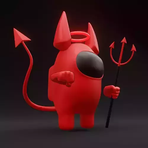 Amongus devil 3D model