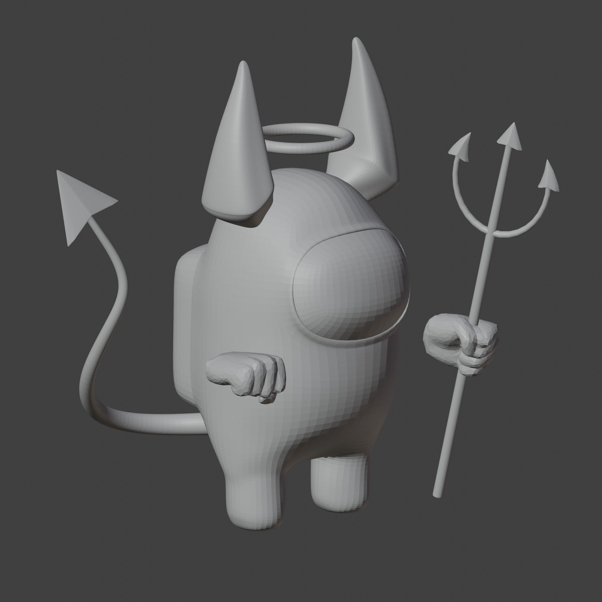 Amongus devil 3D model 3D model_4