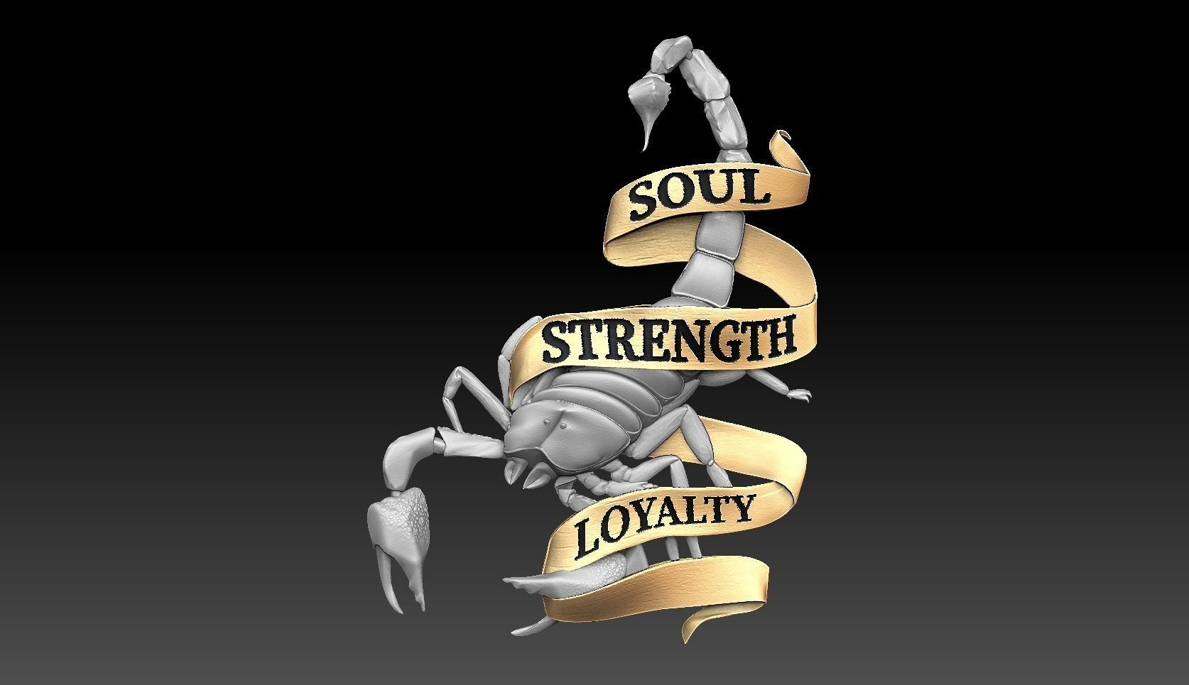 scorpion  zodiac Jewelry pendant 3D print model_1