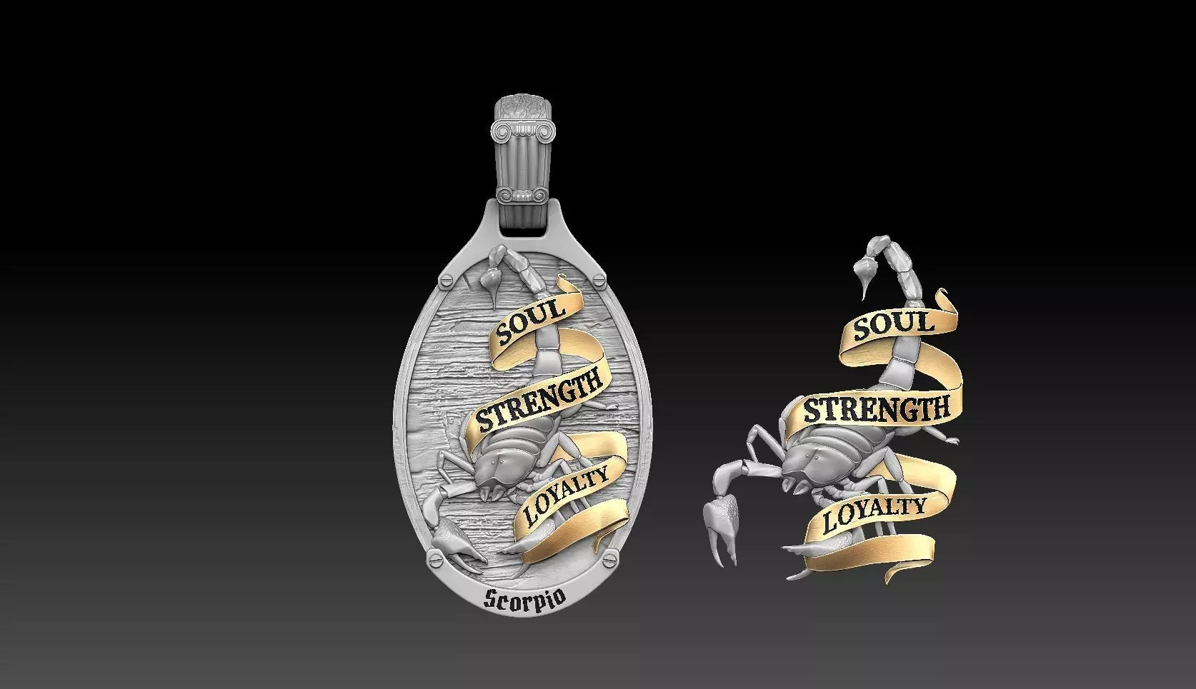 scorpion  zodiac Jewelry pendant 3D print model_0