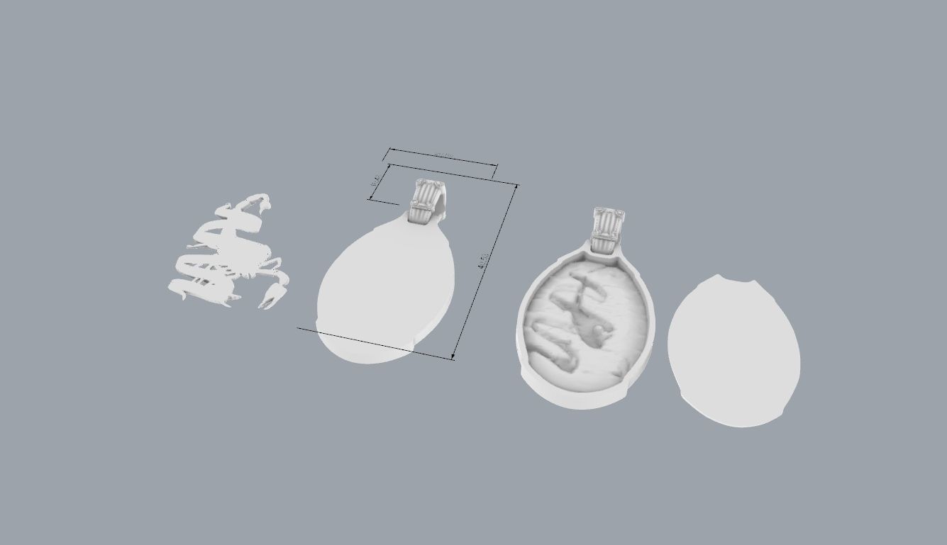 scorpion  zodiac Jewelry pendant 3D print model_7