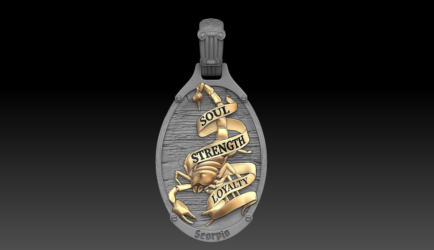 scorpion  zodiac Jewelry pendant 3D print model_2