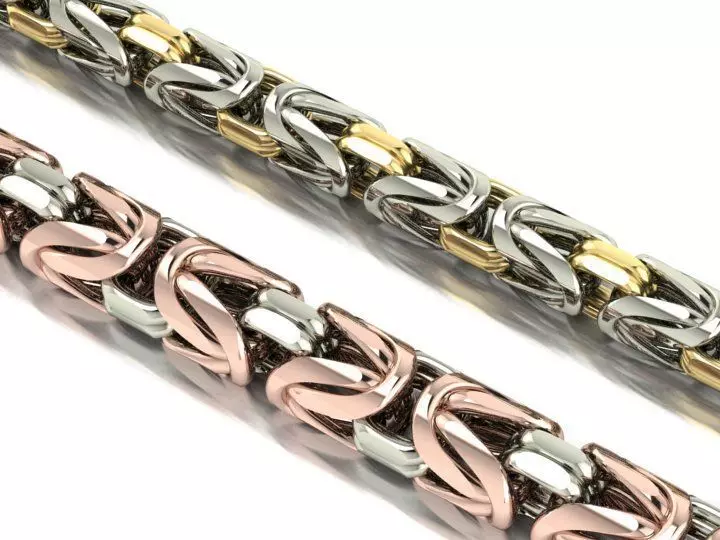 chain or bracelet royal byzantine rounded two options 3D print model_0