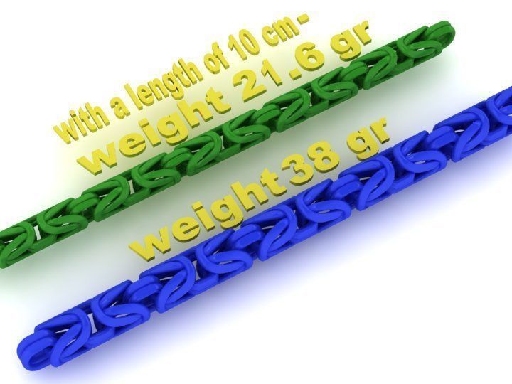 chain or bracelet royal byzantine rounded two options 3D print model_3