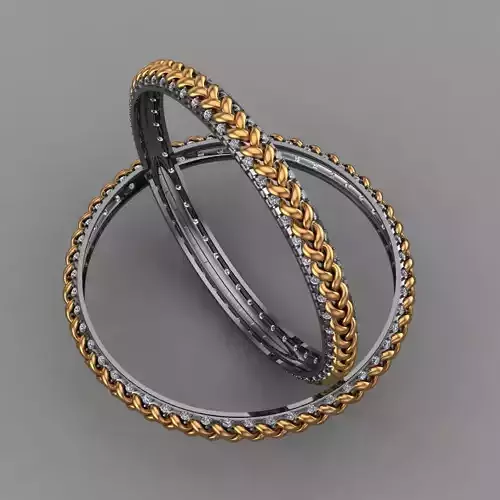 Diamond gold bangles jewelry for woman