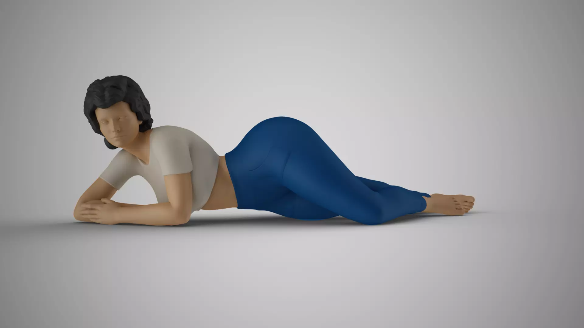 Woman Lying 3D print model_0