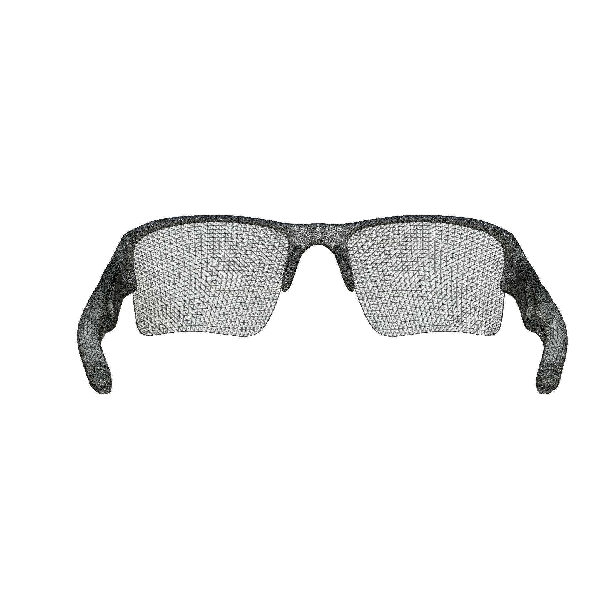 Oakley Flak Jacket XLJ -  Black Iridium Sport Glasses Low-poly 3D model_6