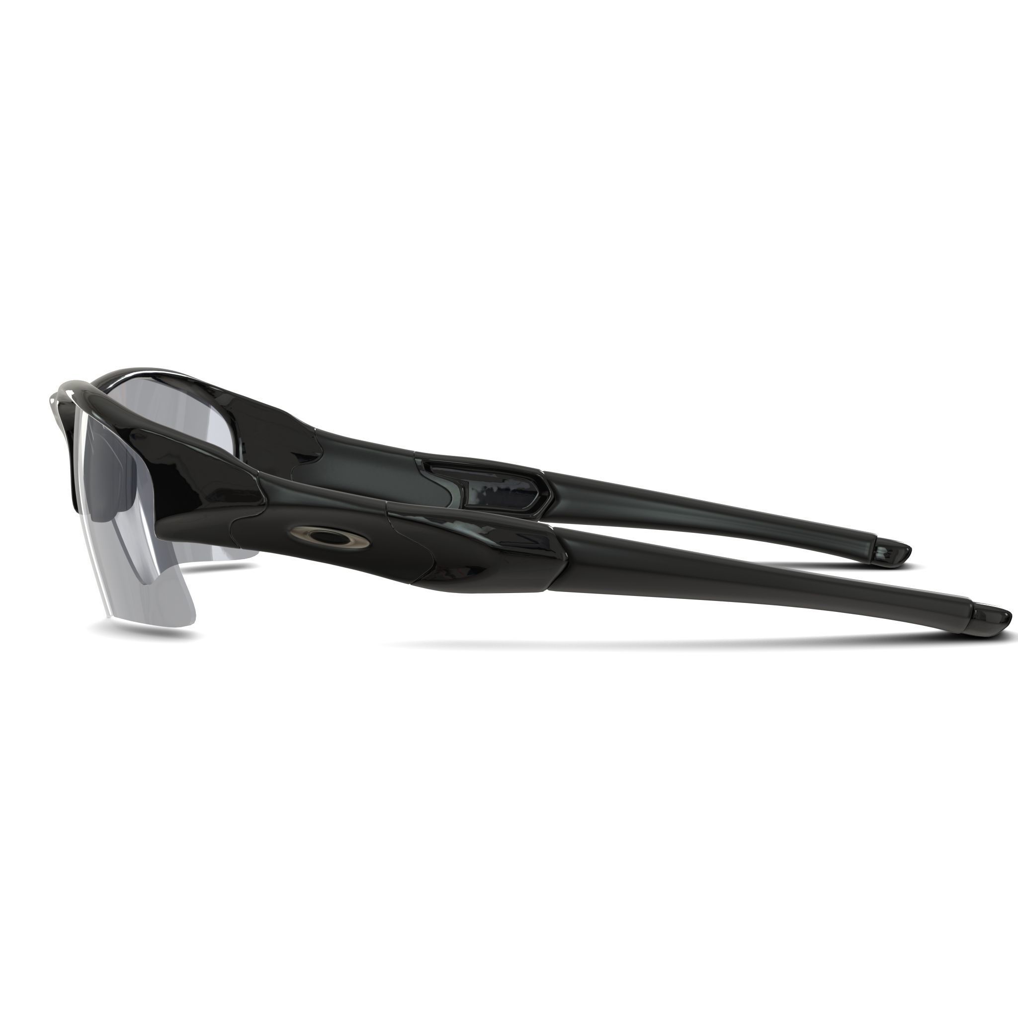 Oakley Flak Jacket XLJ -  Black Iridium Sport Glasses Low-poly 3D model_3