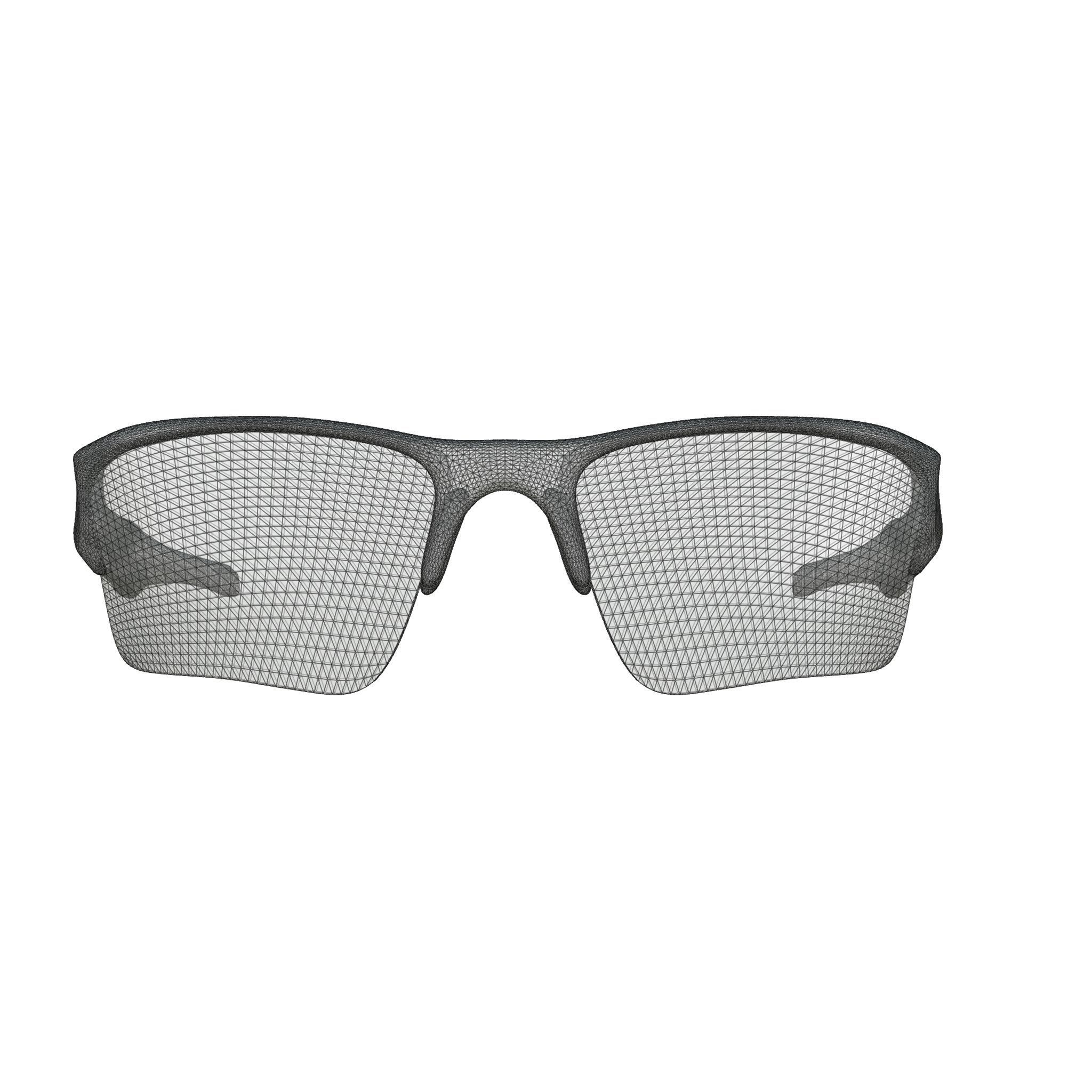 Oakley Flak Jacket XLJ -  Black Iridium Sport Glasses Low-poly 3D model_7
