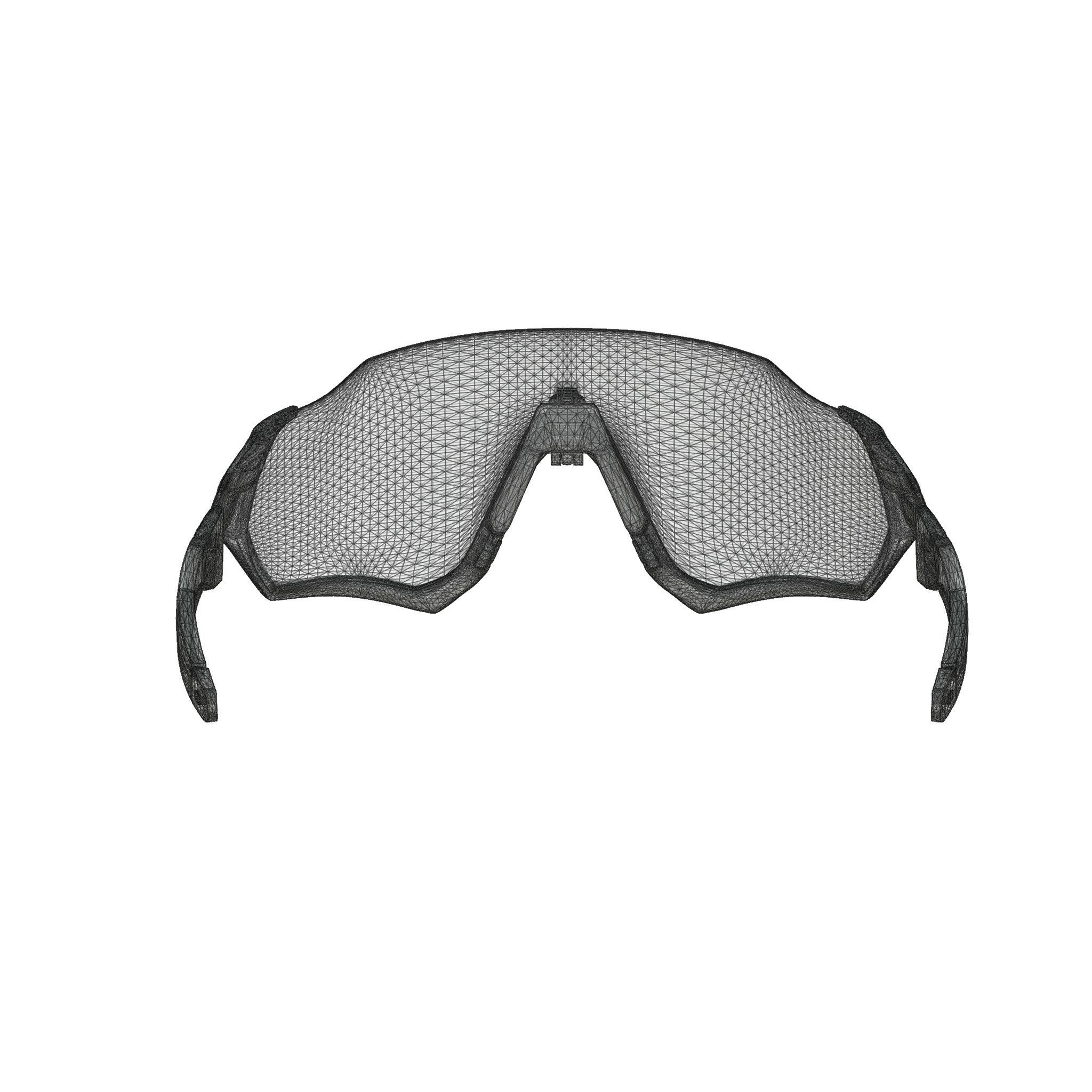 Oakley Flight Jacket - Prizm Road Black Sport glasses  Low-poly 3D model_6