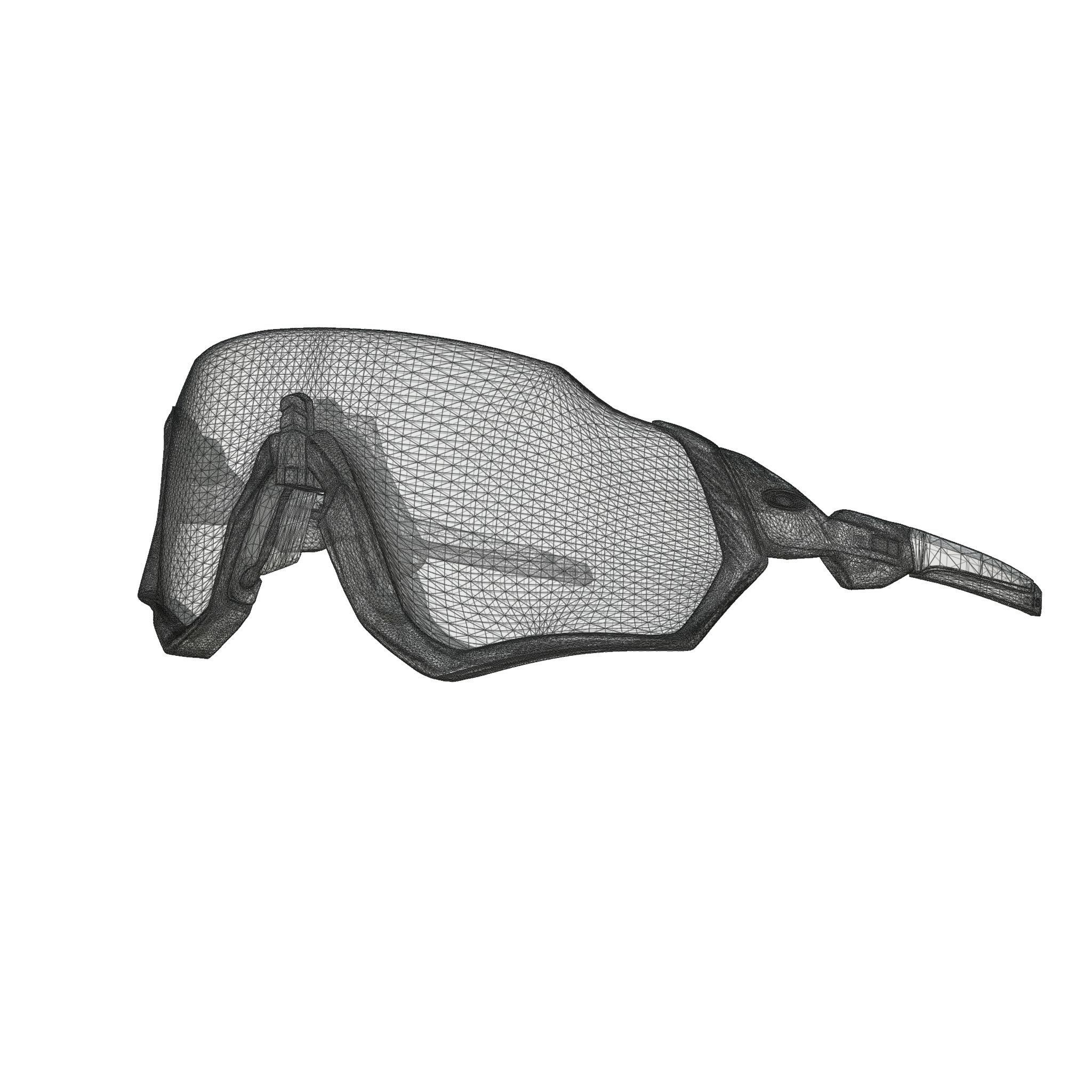 Oakley Flight Jacket - Prizm Road Black Sport glasses  Low-poly 3D model_5