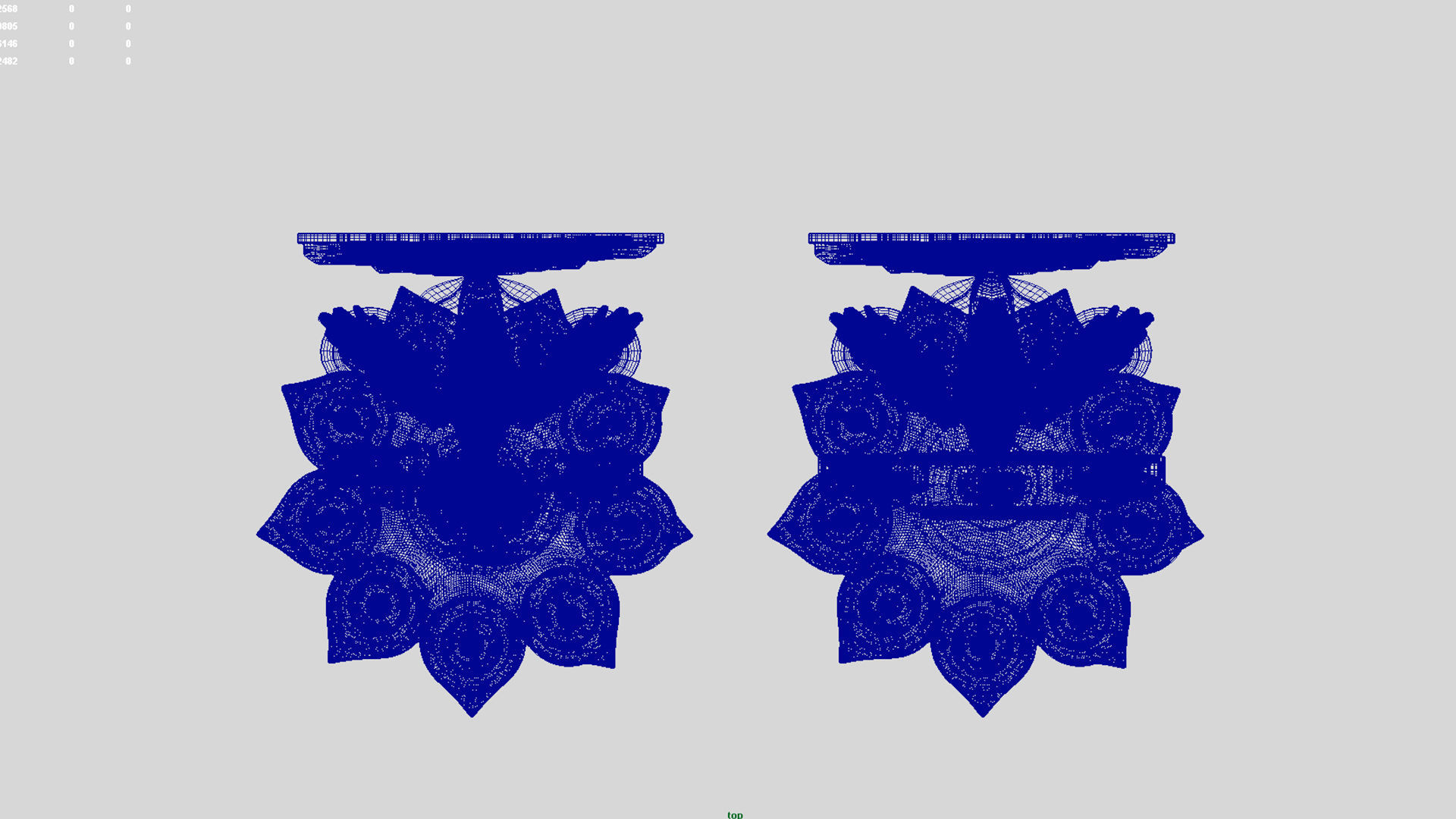 oil lamp 6 shanku chakra balaji  3D model_19