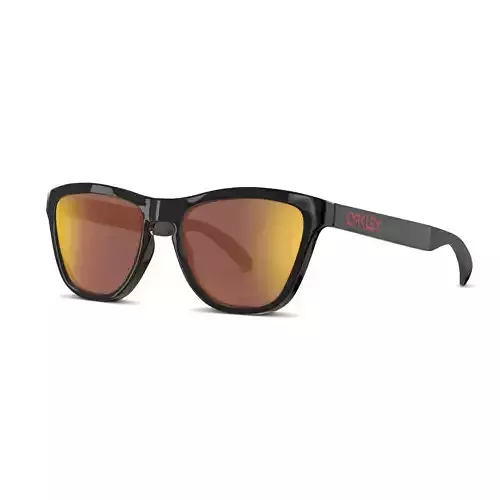 Oakley Frogskins Prizm Ruby Polarized Sport glasses Low-poly 3D model Oakley Frogskins Prizm Ruby Polarized Sport glasses Low-poly 3D model