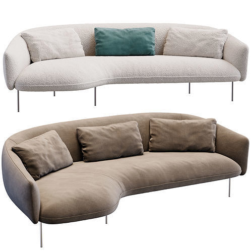 Sofa Roma By Tacchini  3D model 7