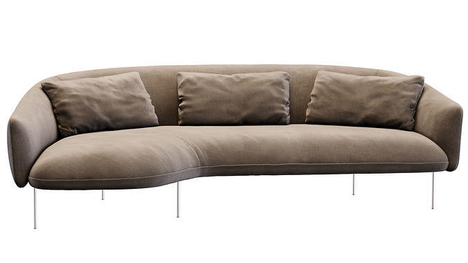 Sofa Roma By Tacchini  3D model 6