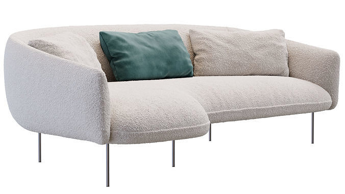 Sofa Roma By Tacchini  3D model 4