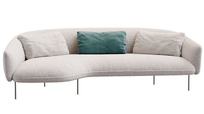 Sofa Roma By Tacchini  3D model 2