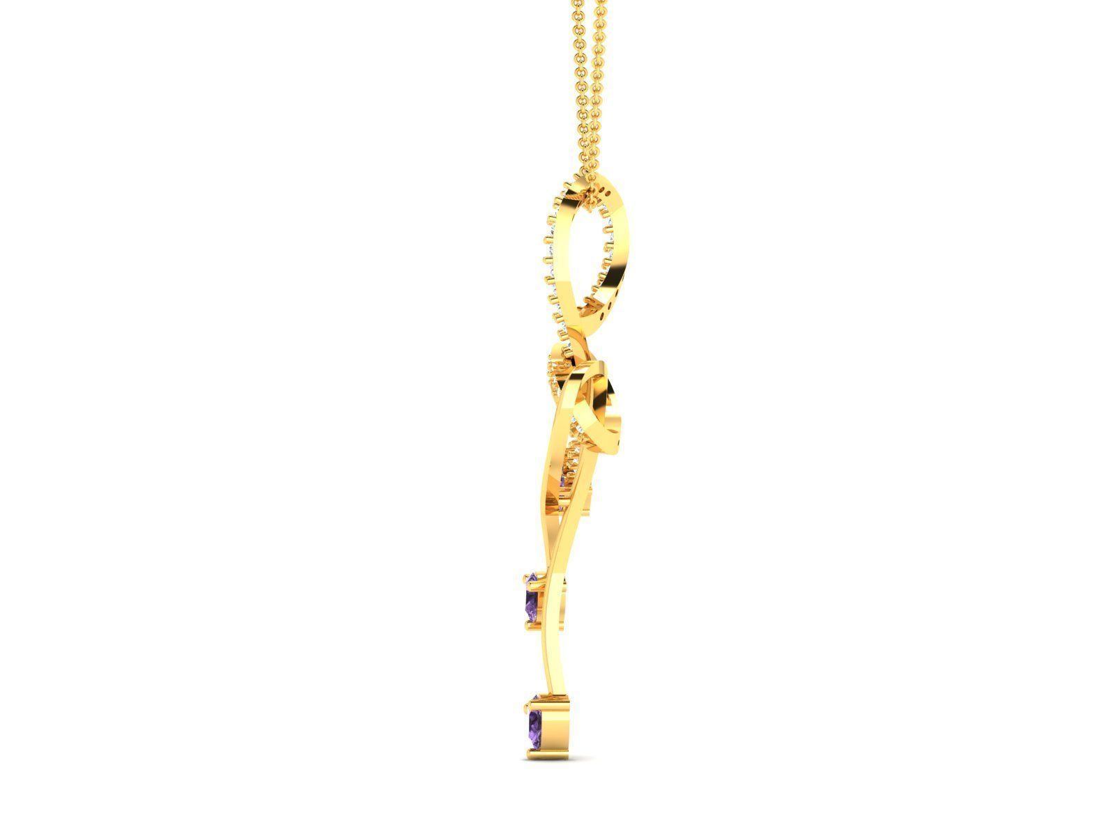 Women Pendant 3D print model_3
