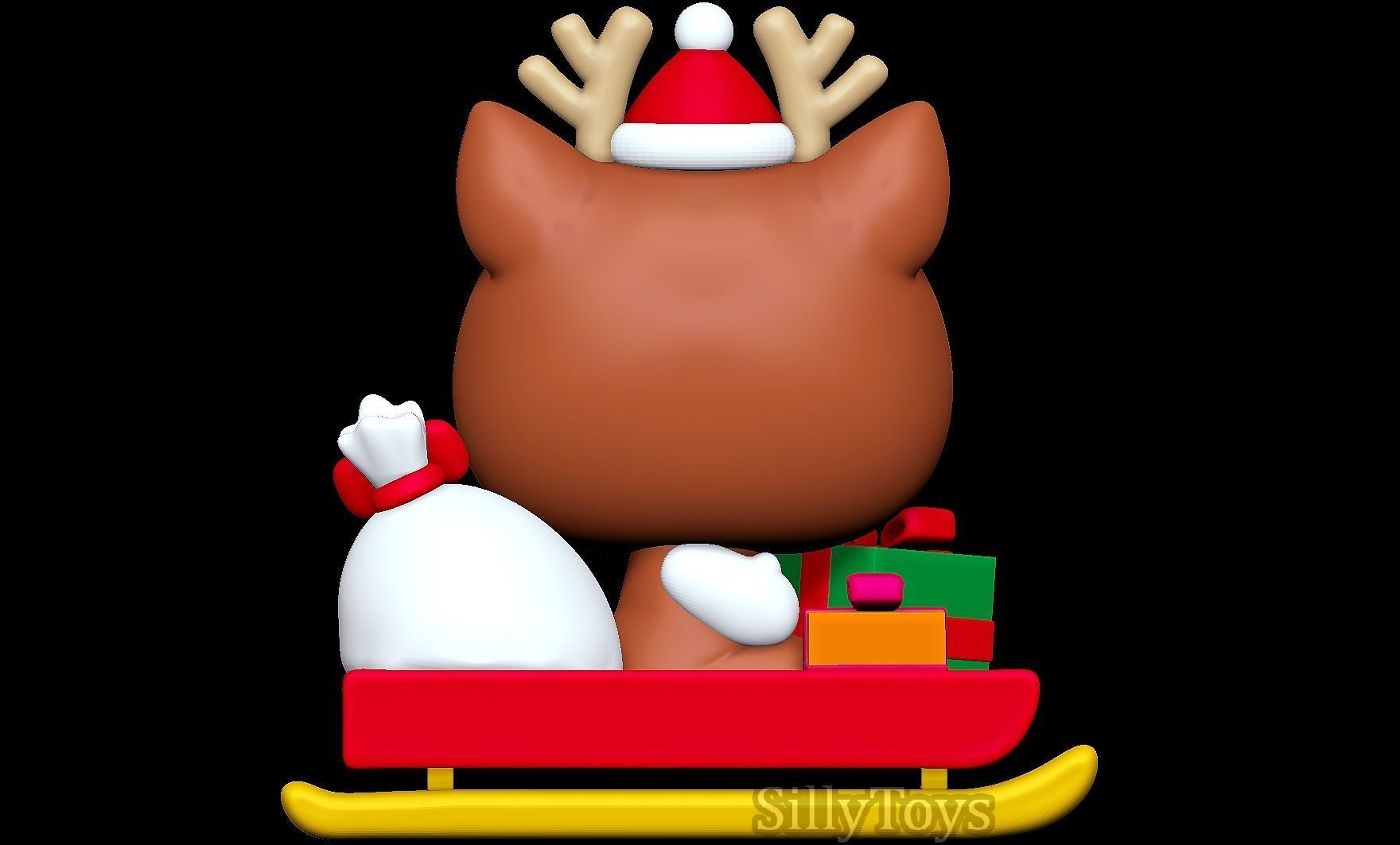 Hello Kitty Christmas 3D print model_3