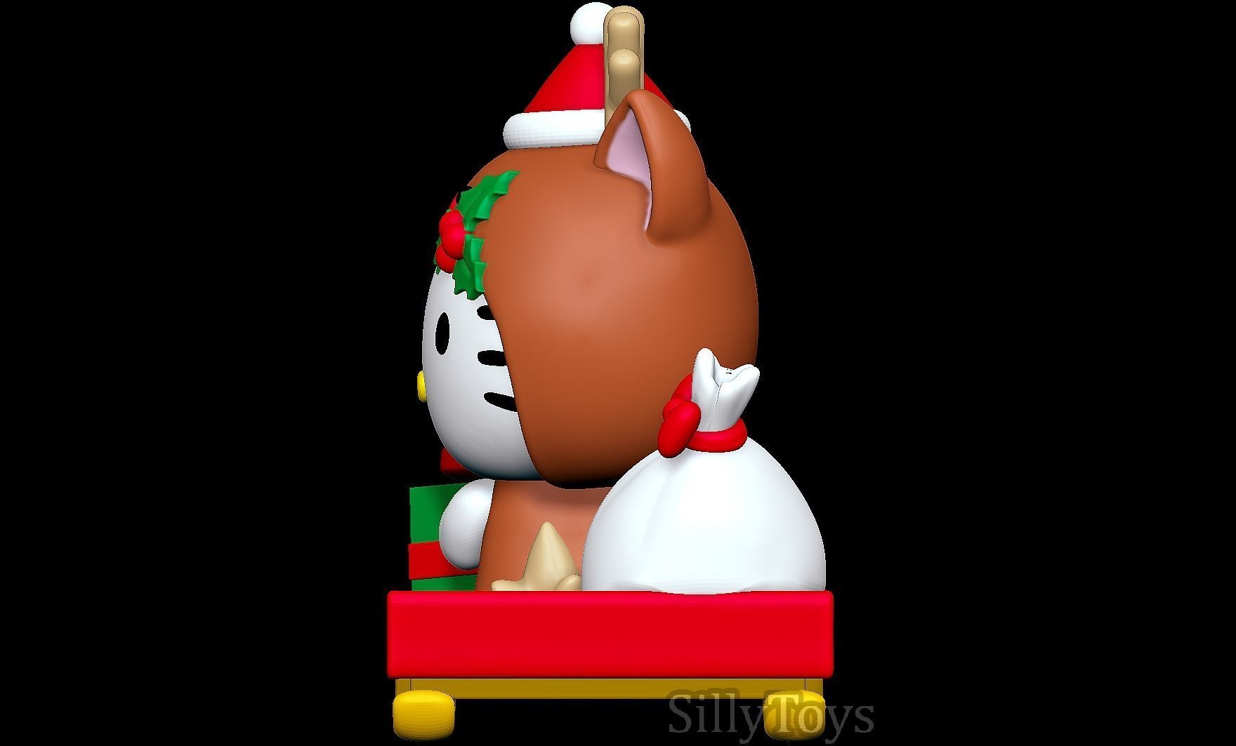 Hello Kitty Christmas 3D print model_4