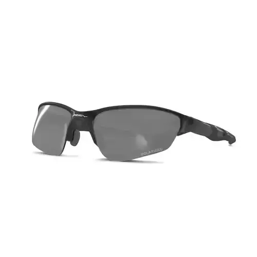 Oakley Half Jacket 2 Black Iridium Polarized Sport glasses Low-poly 3D model