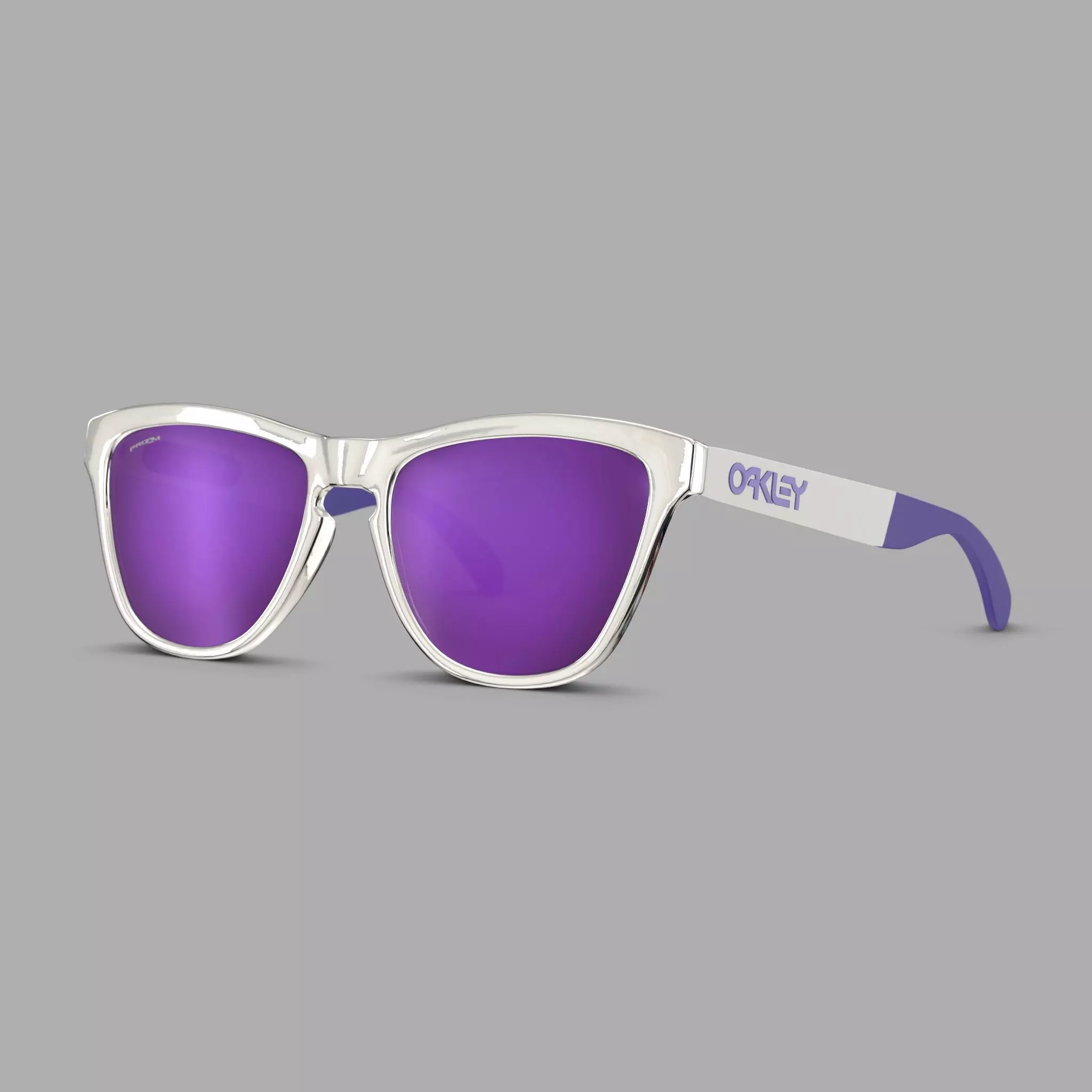 Oakley Frogskins Mix Violet Iridium Polarized Sport glasses Low-poly 3D model