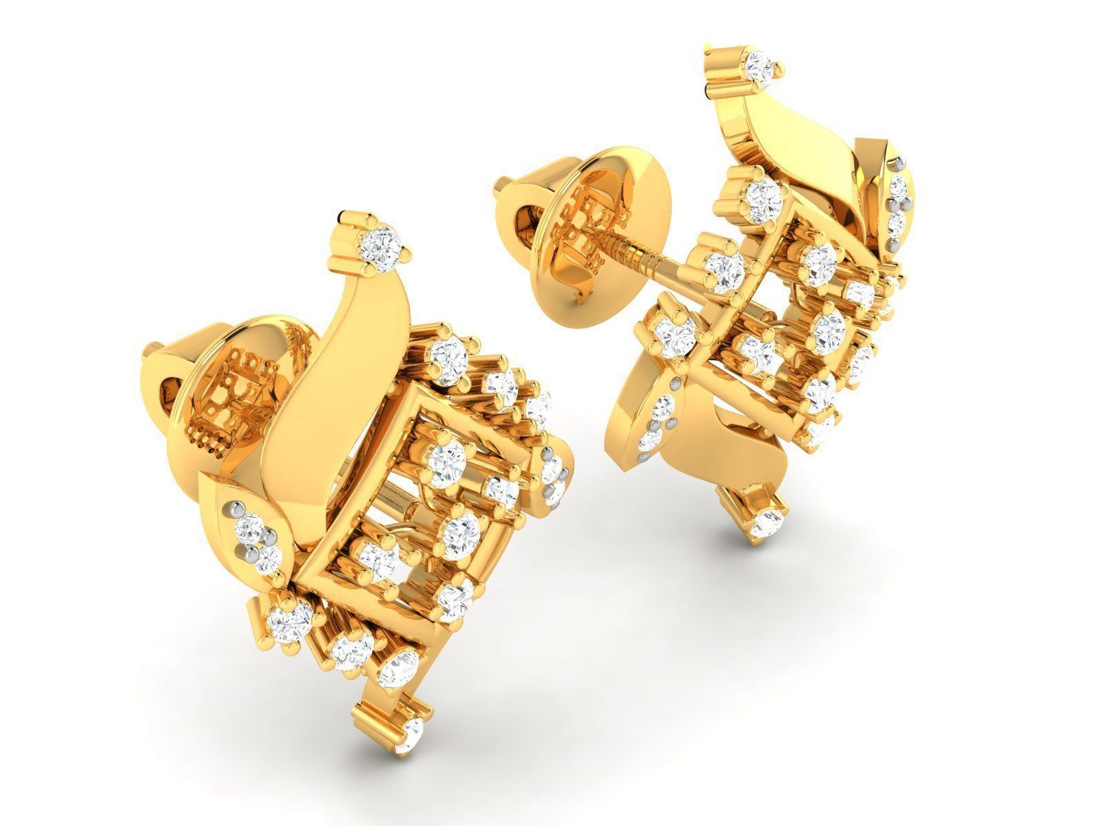 Women Earrings 3D print model_2