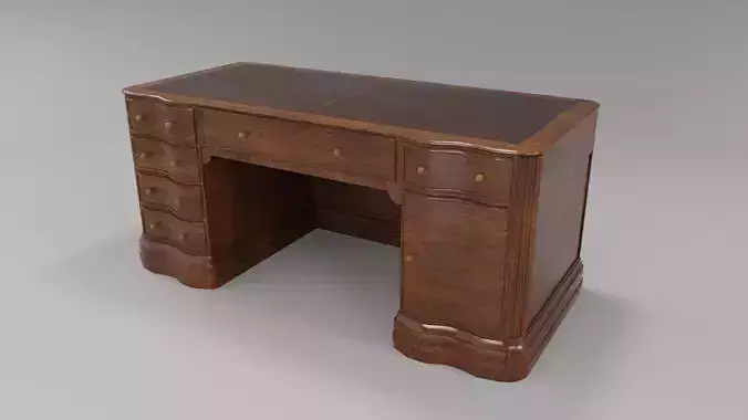 Vintage Desk - Low Poly
