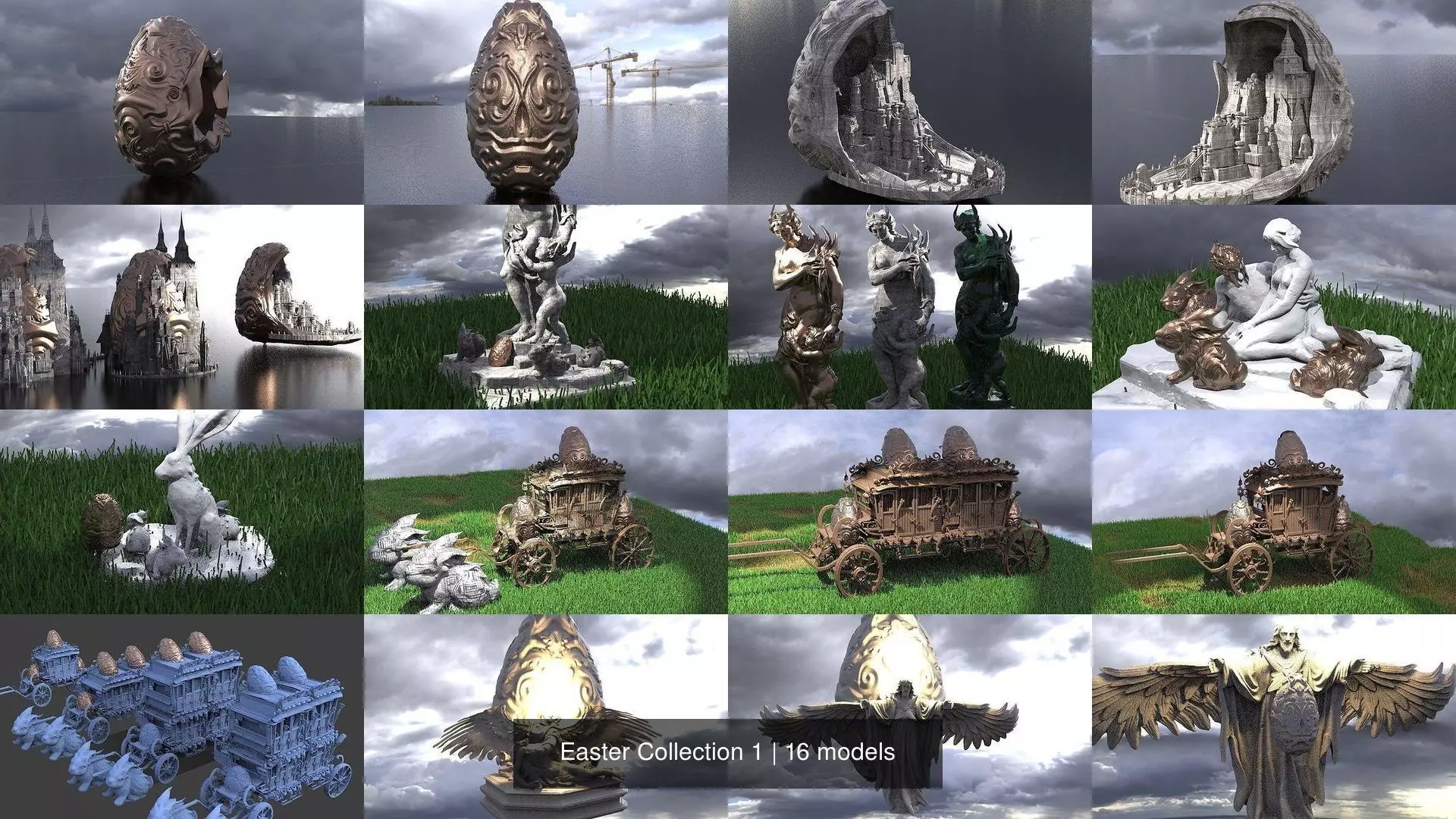 Easter Collection 1 statue of angel with wings _0