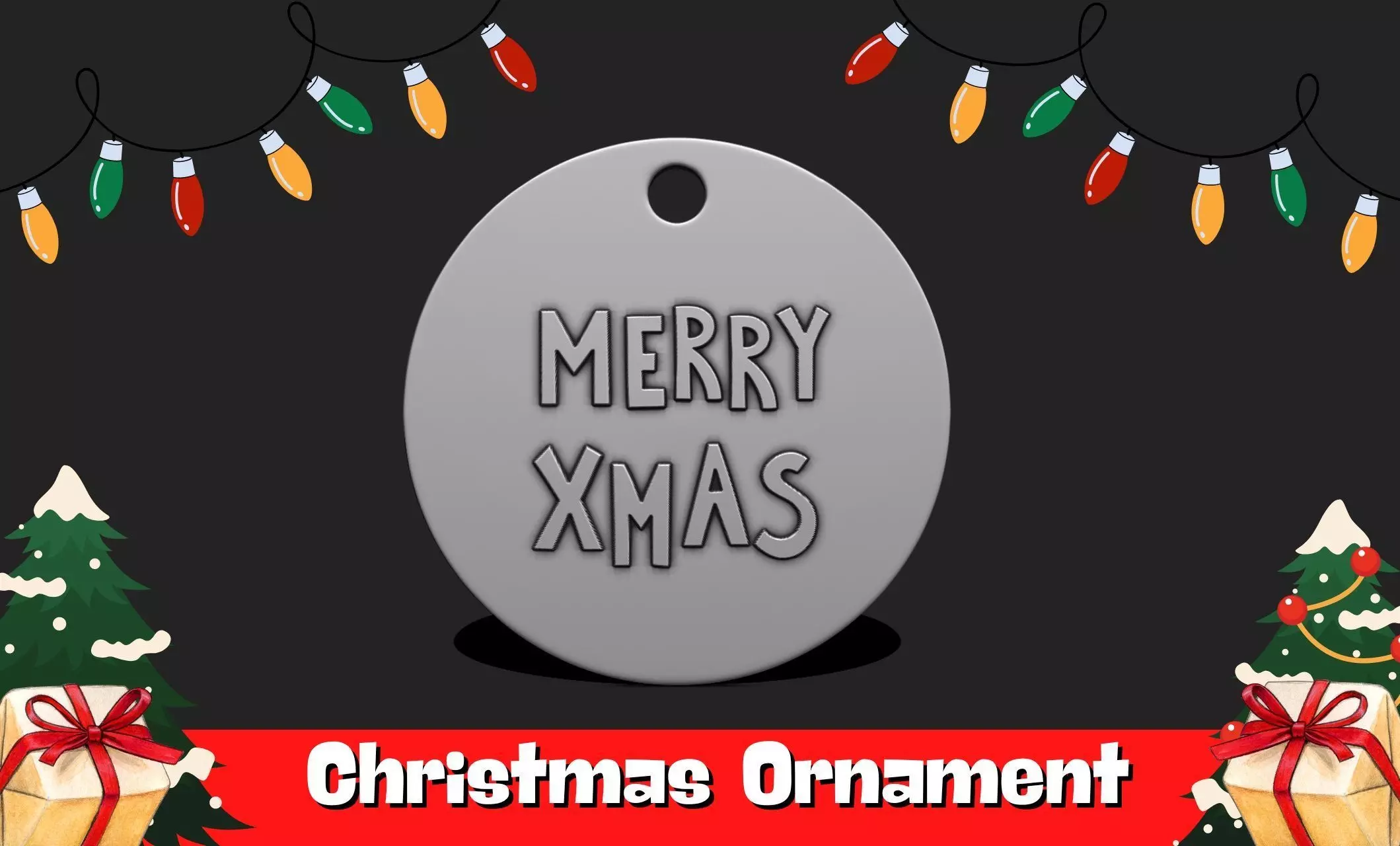 Christmas Ornament - Pendant -  Christmas Tree  - Decor - 10 3D print model_0