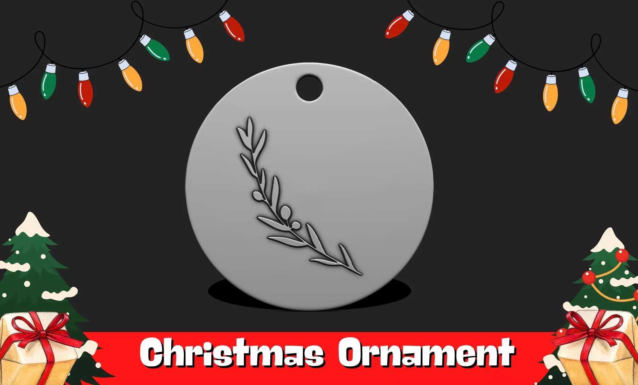 Christmas Ornament - Pendant -  Christmas Tree  - Decor - 13 3D print model_0