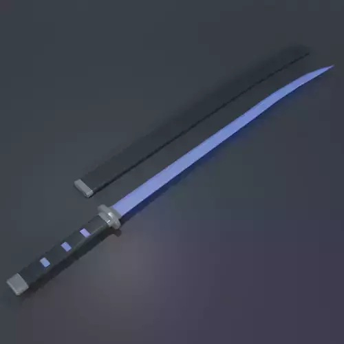 Blue SciFi Glowing Sword 3D model