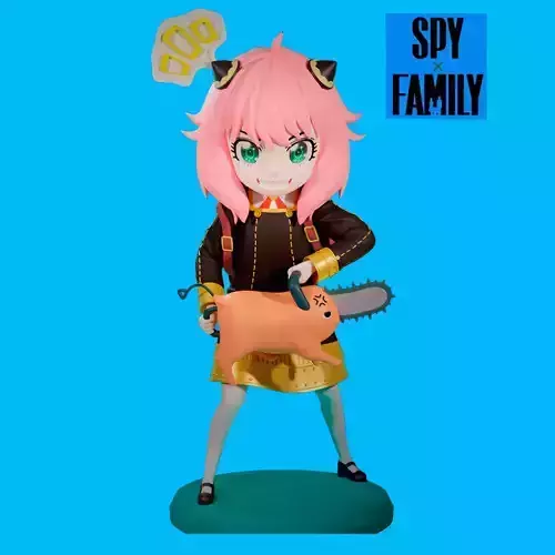 Anya and Pochita 3D print model